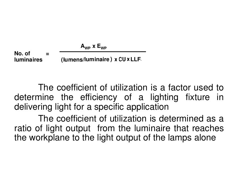 Formula For Lighting Lux Calculation